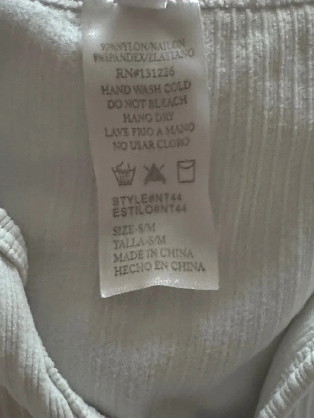 White Ribbed Tank Top - Picture 3 of 3